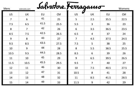 ferragamo size chart.